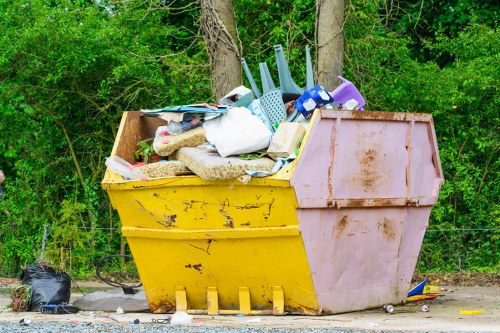 Waste collection trucks operating in Abbey Wood streets