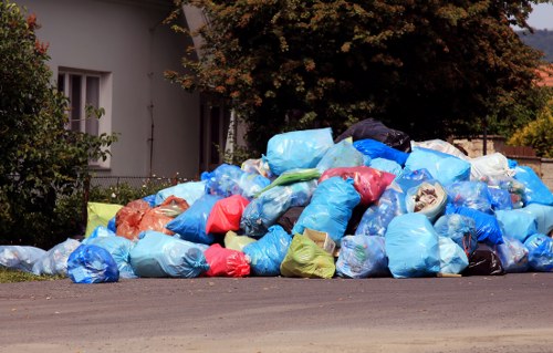 Recyclable construction materials sorted for disposal